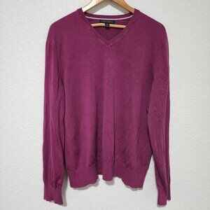 Men's Banana Republic V-Neck Pullover Sweater Size XL Silk And Cashmere Classic